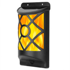 Solarek® Wall-Mounted Solar-Powered LED Light with Flickering Flame Effect product image