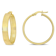 14K Yellow Gold Five Row Hoop Earrings (29mm) product image