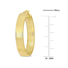 14K Yellow Gold Five Row Hoop Earrings (29mm) product image
