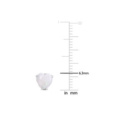 1.00 Carat (ctw) Opal Solitaire Stud Heart Earrings product image