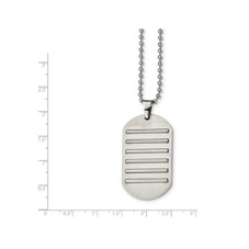 Men's Stainless Steel Brushed Dog Tag Pendant Necklace  product image