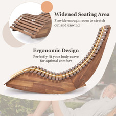 Outdoor Acacia Wood Rocking Chair with Slatted Seat product image