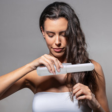 2‑in‑1 Cordless Ceramic Flat Iron & Hair Straightening Brush product image