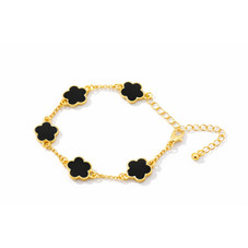 18K Gold Plated Clover Charm Bracelet product image