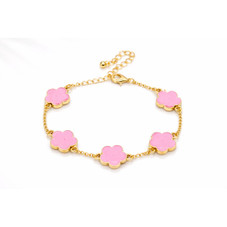 18K Gold Plated Clover Charm Bracelet product image