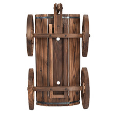 Wood Wagon Flower Planter with Wheels product image
