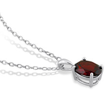 2.20 Carat (ctw) Garnet Solitaire Oval Pendant Necklace product image