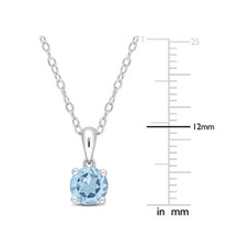 1.00 Carat (ctw) Blue Topaz Solitaire Pendant Necklace product image