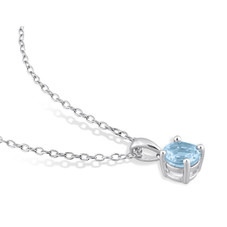 1.00 Carat (ctw) Blue Topaz Solitaire Pendant Necklace product image