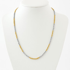Luxury Two-Tone Gold & Silver Plated Rope Chain Necklace product image