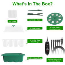 Seed Starter Tray with Grow Light (5-Pack) product image