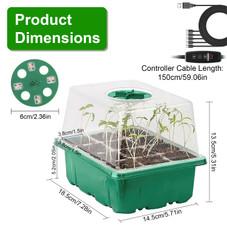Seed Starter Tray with Grow Light (5-Pack) product image