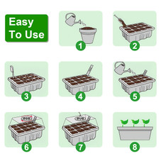 Seed Starter Tray with Grow Light (5-Pack) product image