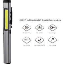 Multifunctional Rechargeable Pen Light with UV (365nm) & Laser – USB-C Charging, Compact Handheld Design product image