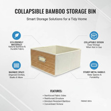 Foldable Bamboo Front Storage Bin product image