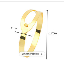 Gold-Plated Modern Wrap Bangle Bracelet product image