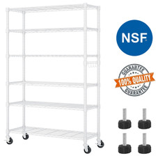 6-Tier Wire Shelving with Wheels product image