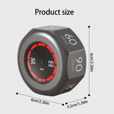 Visual Flip Timer Gravity Sensor Countdown Timer For Study Learning Kitchen Fitness Pomodoro Time Management Tool Color Black product image