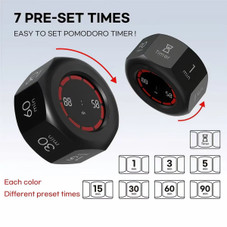 Visual Flip Timer Gravity Sensor Countdown Timer For Study Learning Kitchen Fitness Pomodoro Time Management Tool Color White product image