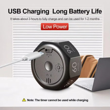 Visual Flip Timer Gravity Sensor Countdown Timer For Study Learning Kitchen Fitness Pomodoro Time Management Tool Color White product image