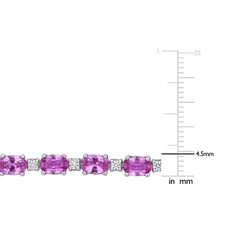 14.00 Carat (ctw) Lab-Created Pink and White Sapphire Bracelet product image