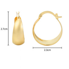 Gold-Plated Tapered Hoop Earrings product image