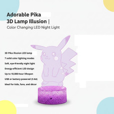 Adorable Pika 3D Illusion LED Lamp product image