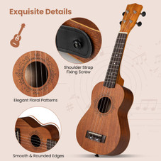 Soprano Mahogany Wooden Ukulele Set product image