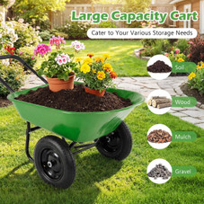 2-Tire Garden Wheelbarrow product image