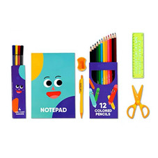 Kids' Coloring Pack with Stencils, Colored Pencils, Fine-Point Markers, and More product image