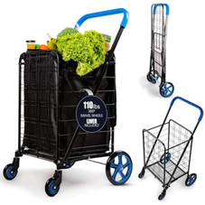 SereneLife Large Folding Utility Shopping Cart product image