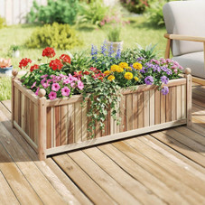 Natural Acacia Wood Rectangular Planter Box (1- or 2-Pack) product image