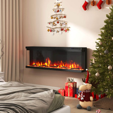 50" 3-Sided Electric Fireplace with 12 Flame Colors product image