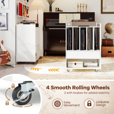 Record Player Stand with Drawer and Record Holder product image