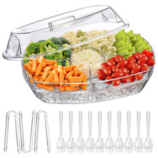 Ice‑Chilled Serving Tray Party Platter with Lid product image