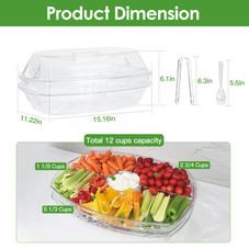 Ice‑Chilled Serving Tray Party Platter with Lid product image
