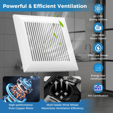 80 CFM Ceiling Mount Bathroom Exhaust Fan product image
