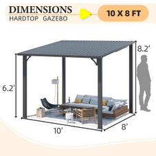 Outdoor Pergola Heavy-Duty Lean-to Metal Awning product image