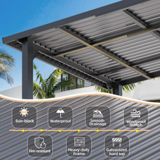 Outdoor Pergola Heavy-Duty Lean-to Metal Awning product image