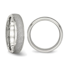 Stainless Steel Polished Laser Cut Band - 6mm product image