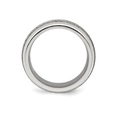 Men's Titanium Pattern Band with Grey Crete - 10mm  product image