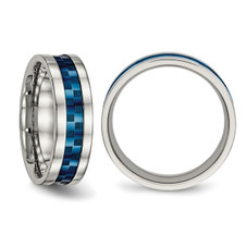 IP Plated Stainless Steel Checkered Ring (7mm) product image