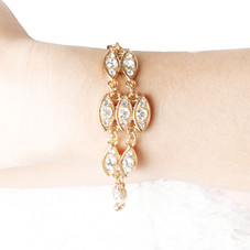 Burnished Gold Rhinestone Bling Bracelet product image