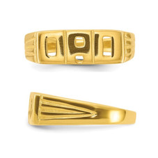 Men's DAD Ring in Yellow Plated Sterling Silver product image
