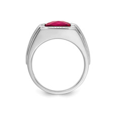 Men's 3.75 Carat (ctw) Lab Created Ruby Ring (Size 10) product image