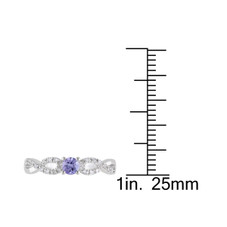 1/6 Carat (ctw) Tanzanite Infinity Ring with Accent Diamonds product image