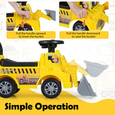 2-in-1 Ride on Excavator with Detachable Trailer Shovel product image
