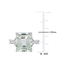5 5/8 Carat (ctw) Emerald-Cut Green Amethyst Ring  product image
