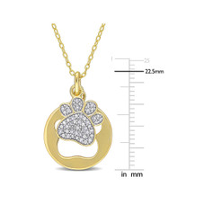1/10 Carat (ctw) Diamond Dog Paw Necklace product image