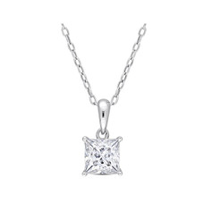 1.25 Carat (ctw) Lab-Created Moissanite Princess-Cut Solitaire Necklace product image